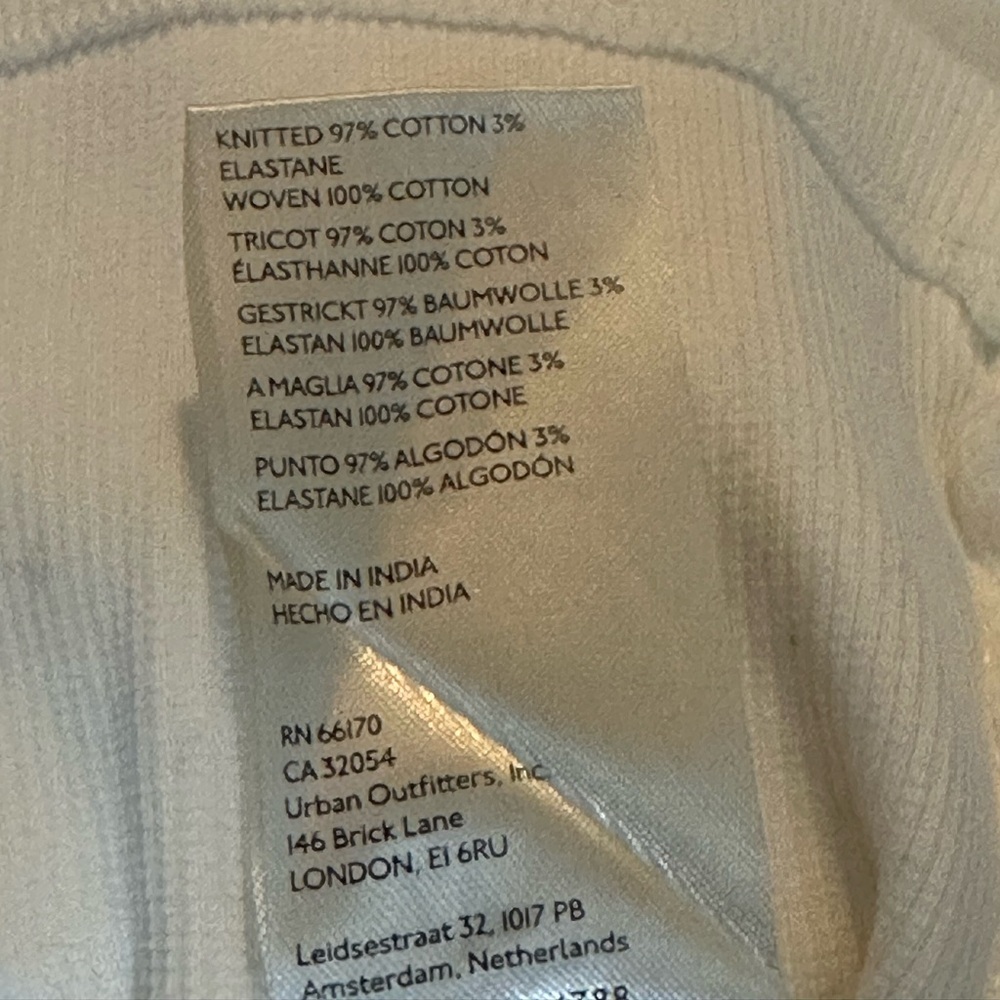 NWT Maeve By Anthropologie White Tank Ribbed Ruffle Collar Scoop Neck Sz… - Picture 10 of 10